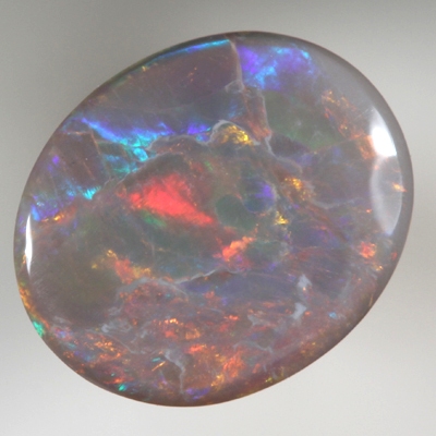 SOLID SEMI BLACK OPAL Bright red and orange fire 